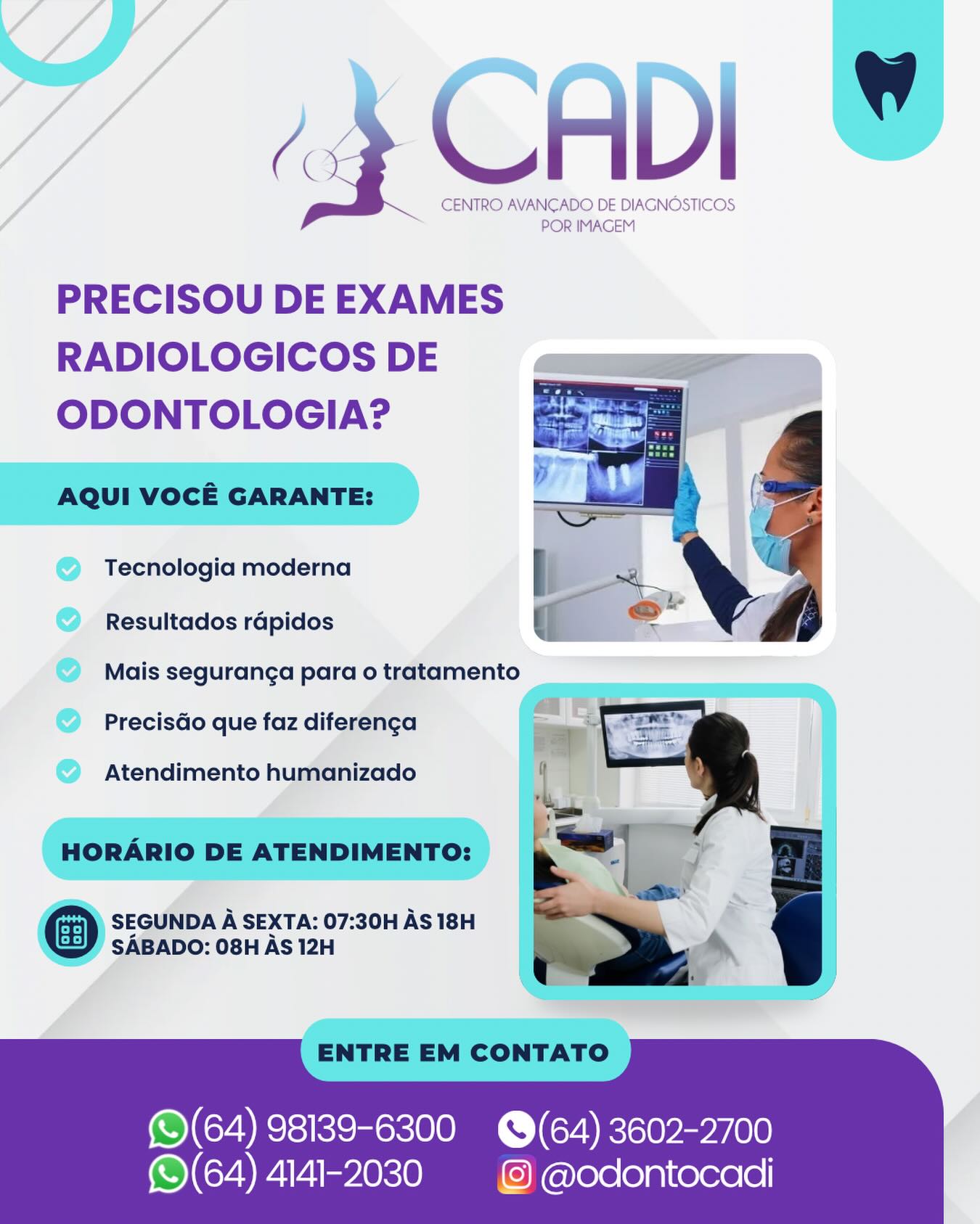 Publicação do perfil oficial @odontocadi