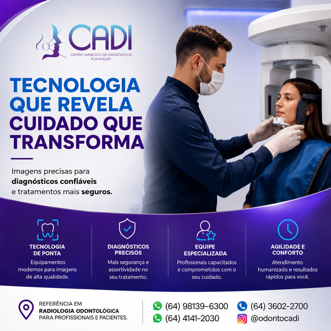 Publicação do perfil oficial @odontocadi